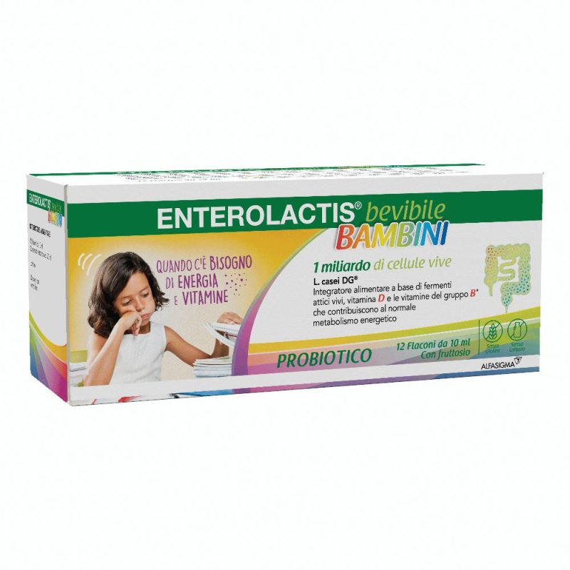 Enterolactis Bevibile Bambini 12 Flaconi 10ml Enterolactis Bevibile Bambini 12 Flaconi 10ml