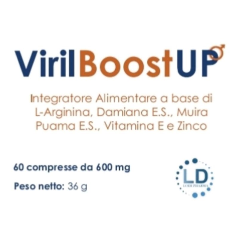 Virilboost Up 60 Compresse Integratore per la Virilit&agrave; e il Desiderio Sessuale Maschile con Consegna Rapida dpd