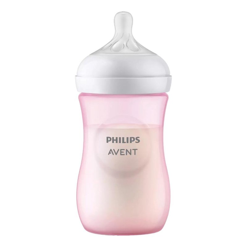Avent biberon Natural 3.0 rosa 260 ml - biberon rosa con tettarella anatomica Avent biberon Natural 3.0 rosa 260 ml - biberon rosa con tettarella anatomica