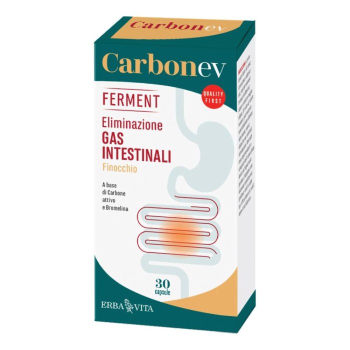 Carbon Ferment Integratore Carbone Vegetale Attivo e Fermenti Lattici Erba Vita 30 Capsule per Gonfiore Addominale e Benessere Intestinale Carbon Ferment Integratore Carbone Vegetale Attivo e Fermenti Lattici Erba Vita 30 Capsule per Gonfiore Addominale e Benessere Intestinale