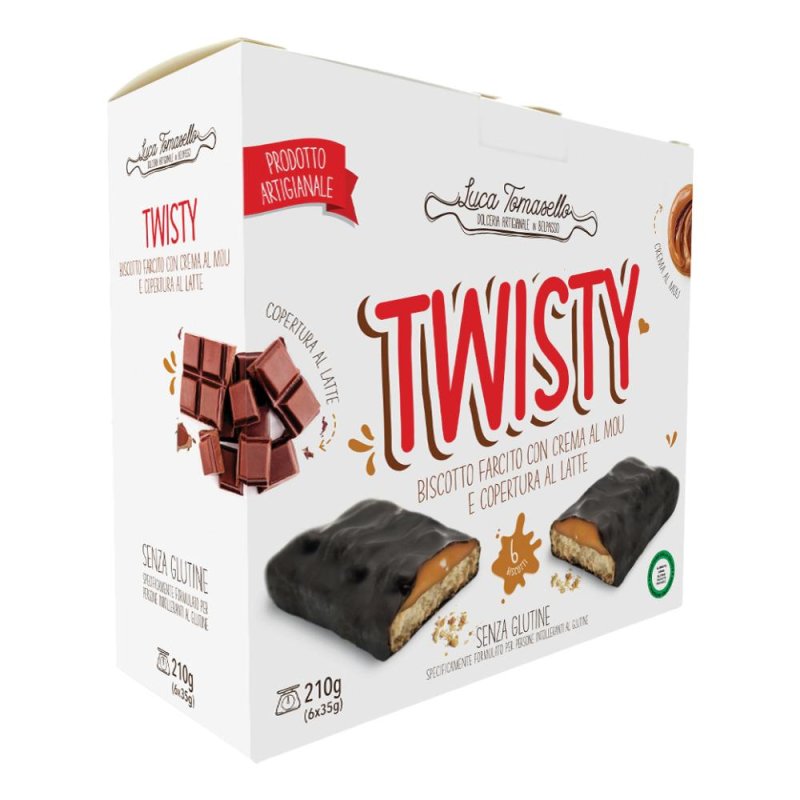 Twisty Biscotto Crema Mou Tomaselli senza glutine 6x35g Twisty Biscotto Crema Mou Tomaselli senza glutine 6x35g