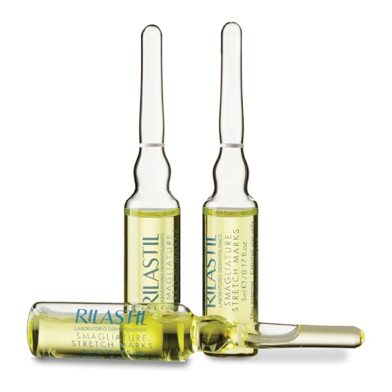 Rilastil Fiale Smagliature Leviganti 10 fiale da 5ml &ndash; Trattamento intensivo per smagliature rosse
