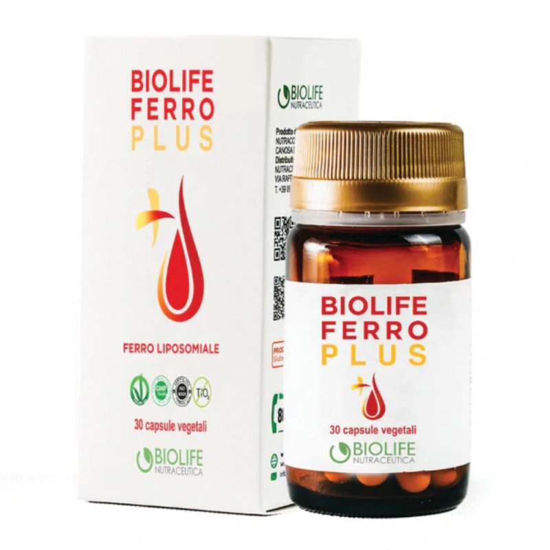 Biolife Ferro Plus Integratore di Ferro e Vitamine 30 Capsule a Rilascio Prolungato per Stanchezza e Carenza di Ferro Biolife Ferro Plus Integratore di Ferro e Vitamine 30 Capsule a Rilascio Prolungato per Stanchezza e Carenza di Ferro