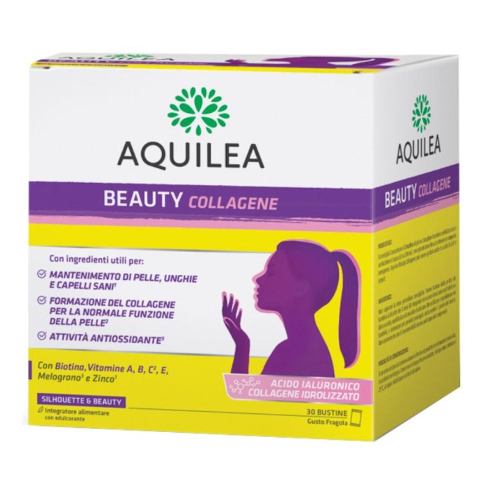 Aquilea Beauty Collagene Integratore con Acido Ialuronico Aminoacidi Minerali e Vitamine 30 Bustine Aquilea Beauty Collagene Integratore con Acido Ialuronico Aminoacidi Minerali e Vitamine 30 Bustine