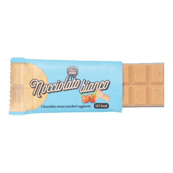 Choco Zero Tavoletta al Cioccolato Bianco con Nocciole Senza Zuccheri Aggiunti 25 grammi Choco Zero Tavoletta al Cioccolato Bianco con Nocciole Senza Zuccheri Aggiunti 25 grammi