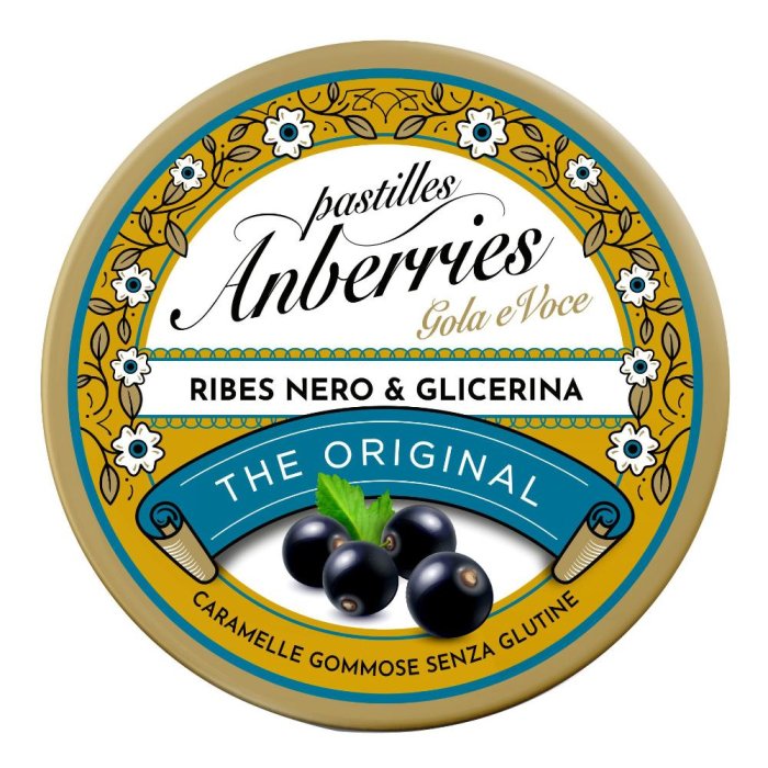 Anberries The Original Pastiglie Ribes Nero e Glicerina, 50g Anberries The Original Pastiglie Ribes Nero e Glicerina, 50g