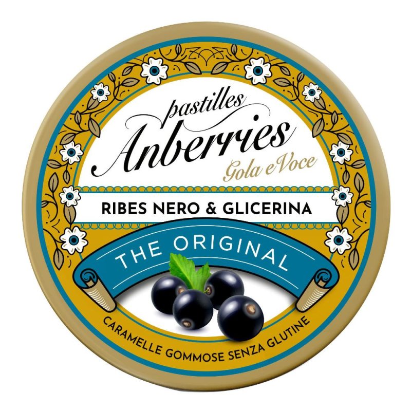 Anberries The Original Pastiglie Ribes Nero e Glicerina, 50g Anberries The Original Pastiglie Ribes Nero e Glicerina, 50g