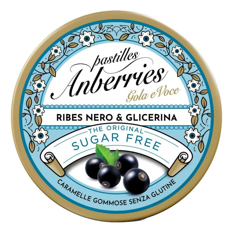 Anberries Gola e Voce Pastiglie Gommose Ribes Nero e Glicerina Senza Zucchero 50g Anberries Gola e Voce Pastiglie Gommose Ribes Nero e Glicerina Senza Zucchero 50g