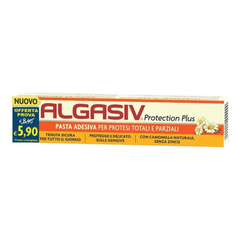 Algasiv Protection Plus Pasta Adesiva per Protesi Totali e Parziali 40g Algasiv Protection Plus Pasta Adesiva per Protesi Totali e Parziali 40g