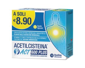 ACETILCISTEINA ACT 600 PLUS12B