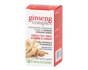 Farmaderbe Ginseng Complex Integratore Stanchezza Fisica e Mentale 45 Capsule