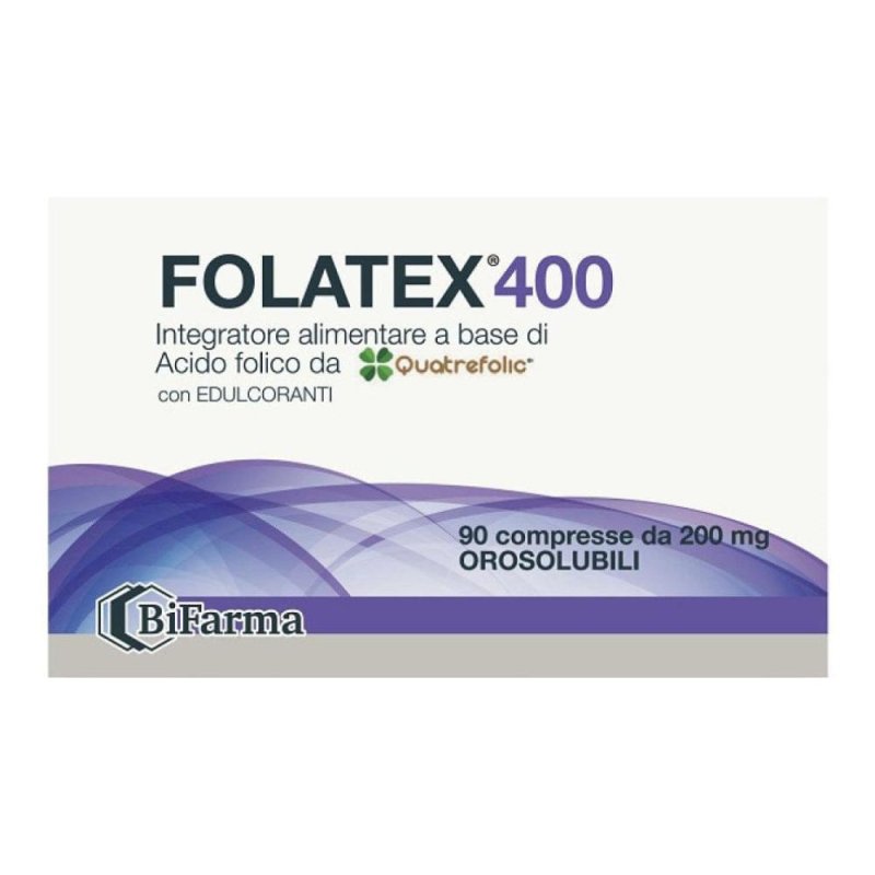 Folatex 400 - Integratore Alimentare a Base di Acido Folico 90 compresse Folatex 400 - Integratore Alimentare a Base di Acido Folico 90 compresse