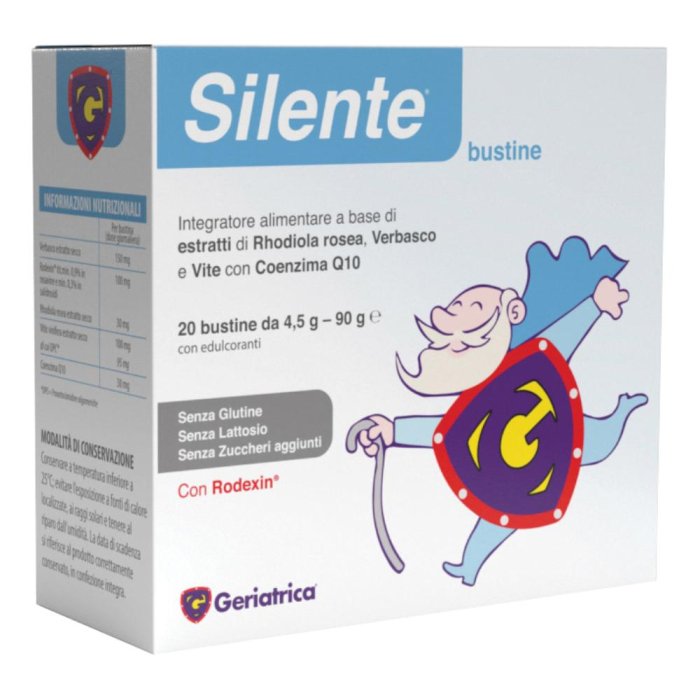 Silente - Integratore Alimentare per il Benessere Mentale e Antiossidante 20 bustine Silente - Integratore Alimentare per il Benessere Mentale e Antiossidante 20 bustine
