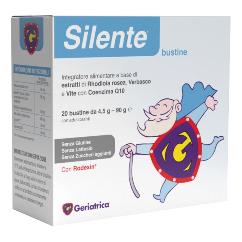 Silente - Integratore Alimentare per il Benessere Mentale e Antiossidante 20 bustine Silente - Integratore Alimentare per il Benessere Mentale e Antiossidante 20 bustine