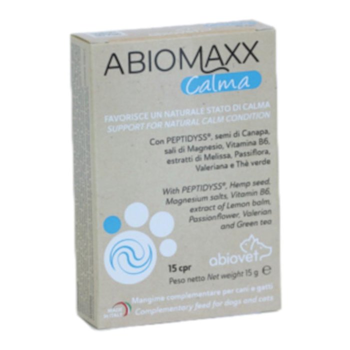 Abiomaxx Calma 15 Compresse Integratore per Rilassamento e Benessere del Sonno
