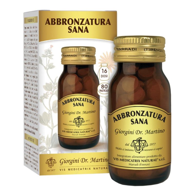 Pastiglie per Abbronzatura Sana &ndash; Integratore Naturale per Preparare e Proteggere la Pelle, Confezione da 80 Pastiglie