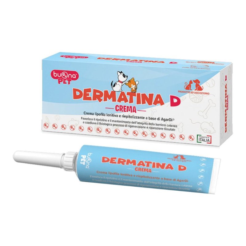 Dermatina D Crema per Cani e Gatti 30 ml – Crema Dermatologica Lenitiva per Irritazioni e Dermatiti Cutanee Dermatina D Crema per Cani e Gatti 30 ml – Crema Dermatologica Lenitiva per Irritazioni e Dermatiti Cutanee