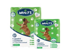 Wipets tappetino assorbente per cani e gatti 60x60 cm per addestramento igienico cuccioli, materassino usa e getta super assorbente per animali domestici