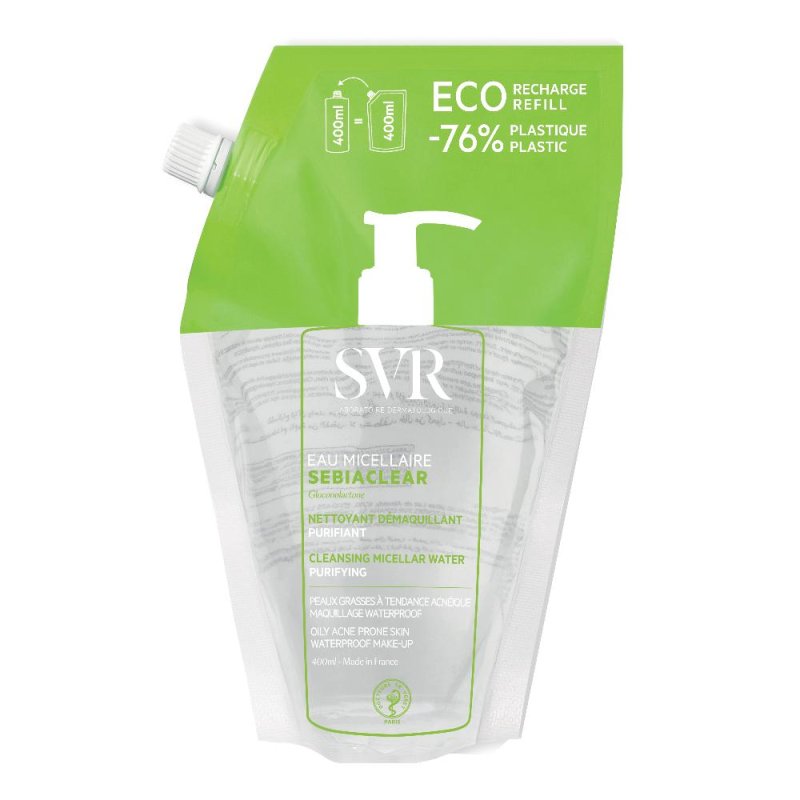 SVR Sebiaclear - Refill Eau Micellaire Acqua Micellare Struccante 400 ml SVR Sebiaclear - Refill Eau Micellaire Acqua Micellare Struccante 400 ml