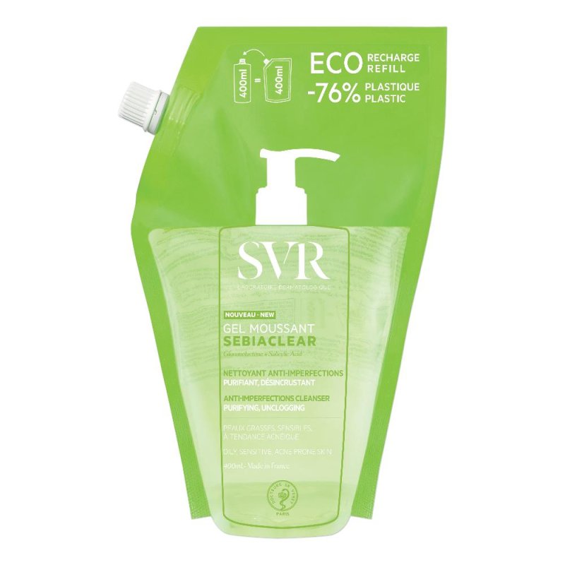 SVR Sebiaclear - Refill Gel Moussant Detergente Purificante 400 ml