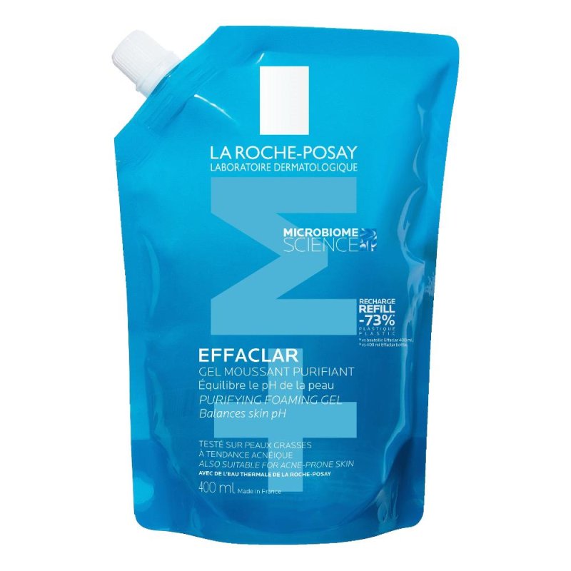 La Roche Posay Effaclar+M Gel Detergente Schiumogeno Purificante Refill ricarica da 400ml La Roche Posay Effaclar+M Gel Detergente Schiumogeno Purificante Refill ricarica da 400ml