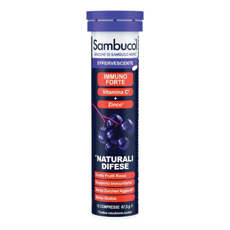 Sambucol Immuno Forte Integratore Alimentare Effervescente 15 compresse Sambucol Immuno Forte Integratore Alimentare Effervescente 15 compresse