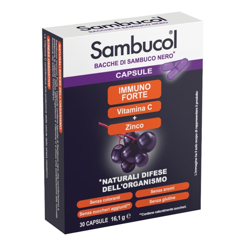 Sambucol Immuno Forte Integratore Alimentare 30 capsule Sambucol Immuno Forte Integratore Alimentare 30 capsule