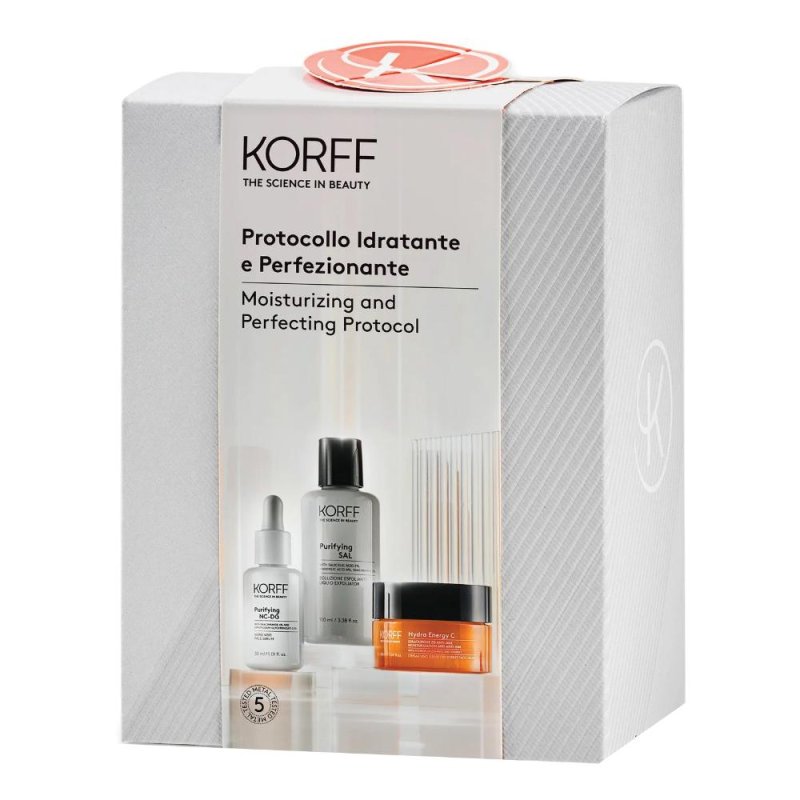 Korff Cofanetto Idratazione Soluzione Esfoliante 100 ml + Siero 30 ml + Crema 50 ml Korff Cofanetto Idratazione Soluzione Esfoliante 100 ml + Siero 30 ml + Crema 50 ml