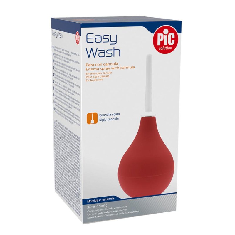 Pic Easy Wash Pera con Cannula Rigida schizzetto peretta Capacit&agrave; 224ml