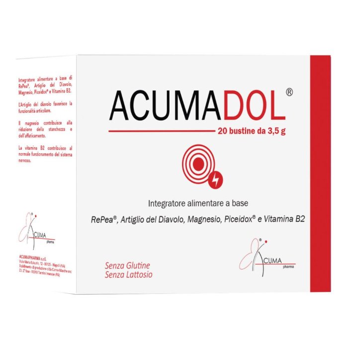 Acumadol Integratore Alimentare in Bustine &ndash; Confezione da 20 Bustine Orali