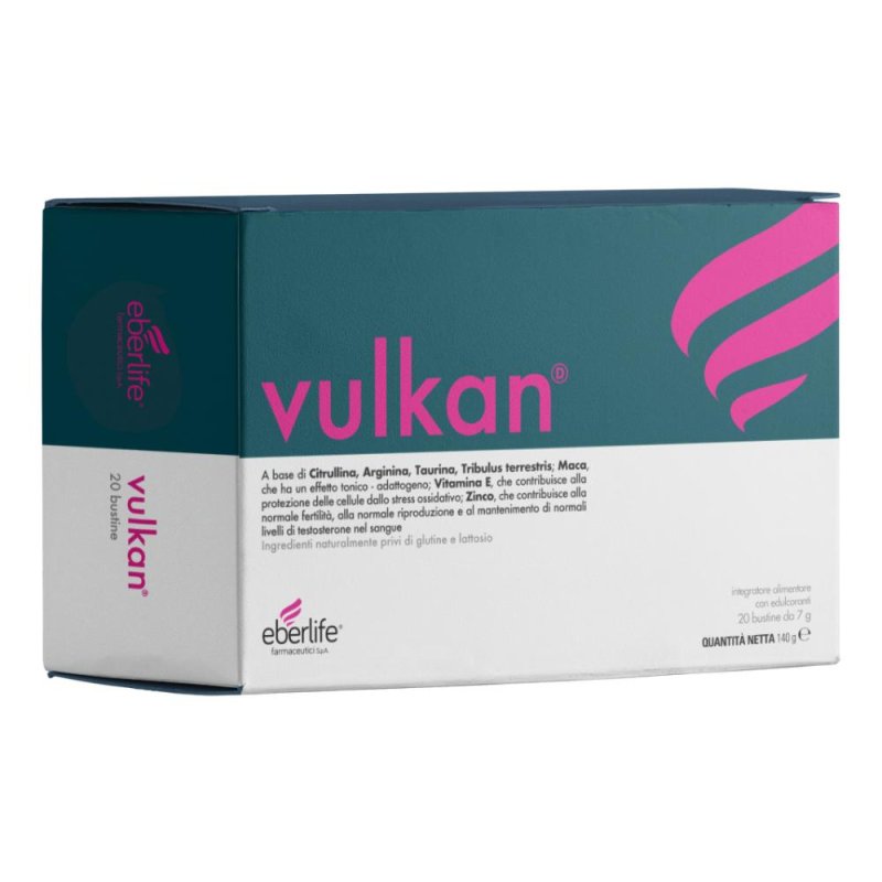 Vulkan integratore uomo con maca, citrullina e zinco 20 bustine da 7 g