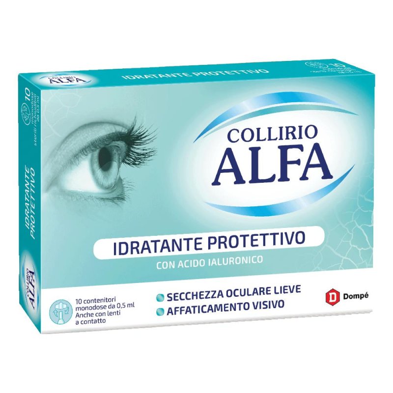Collirio Alfa Idratante Protettivo Dompé 10 Flaconcini Monodose Collirio Alfa Idratante Protettivo Dompé 10 Flaconcini Monodose
