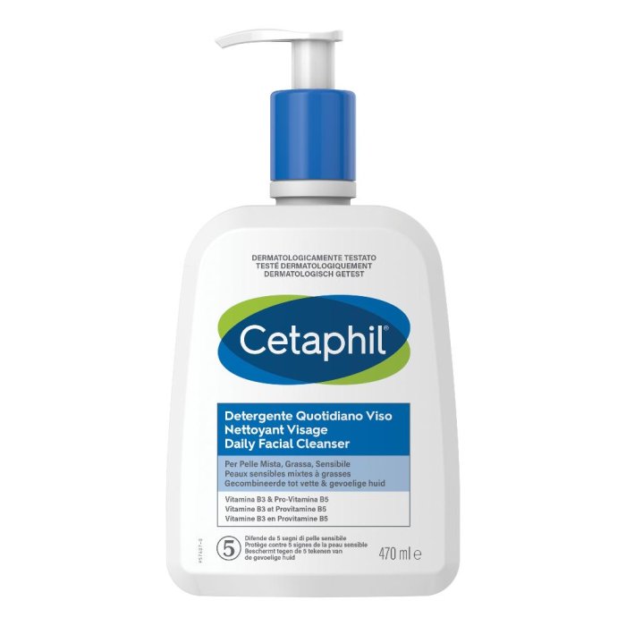 Cetaphil Detergente Quotidiano Viso Pelle Mista Grassa Sensibile 470 ml Cetaphil Detergente Quotidiano Viso Pelle Mista Grassa Sensibile 470 ml