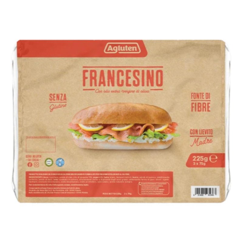 Agluten Francesino Sfilatino Monoporzione Senza Glutine 3x75g