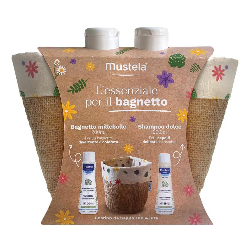 Mustela Cofanetto Panier Bagnetto Mille Bolle 200ml + Shampoo 200ml + Cestino Mustela Cofanetto Panier Bagnetto Mille Bolle 200ml + Shampoo 200ml + Cestino