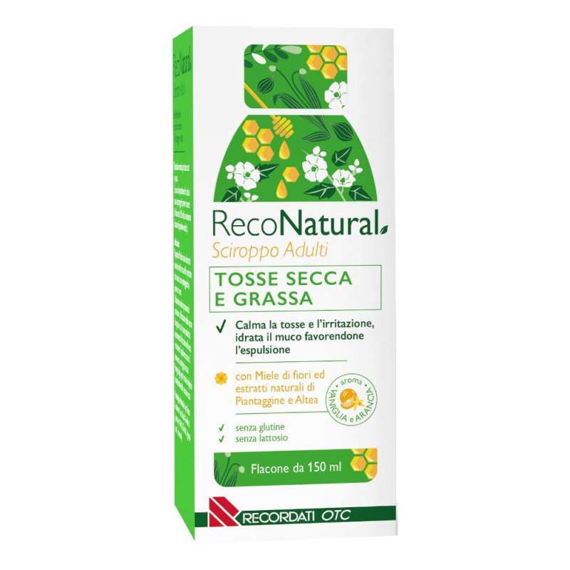 Reconatural sciroppo tosse adulti - sciroppo per tosse secca e grassa adulti