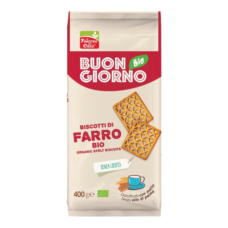 La Finestra sul Cielo Buongiorno Bio Biscotti di Farro 400g La Finestra sul Cielo Buongiorno Bio Biscotti di Farro 400g