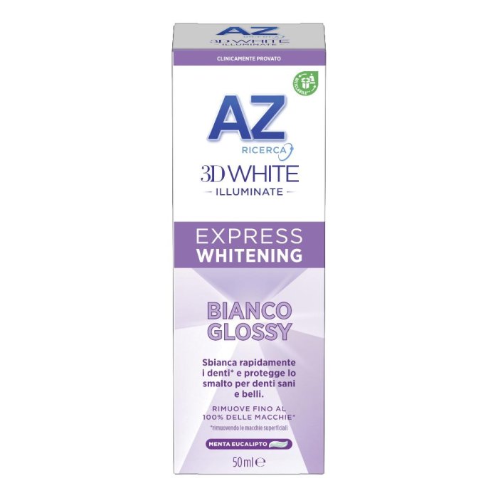 AZ Dentifricio 3D White Dentifricio Express Whitening Bianco Glossy 50ml AZ Dentifricio 3D White Dentifricio Express Whitening Bianco Glossy 50ml