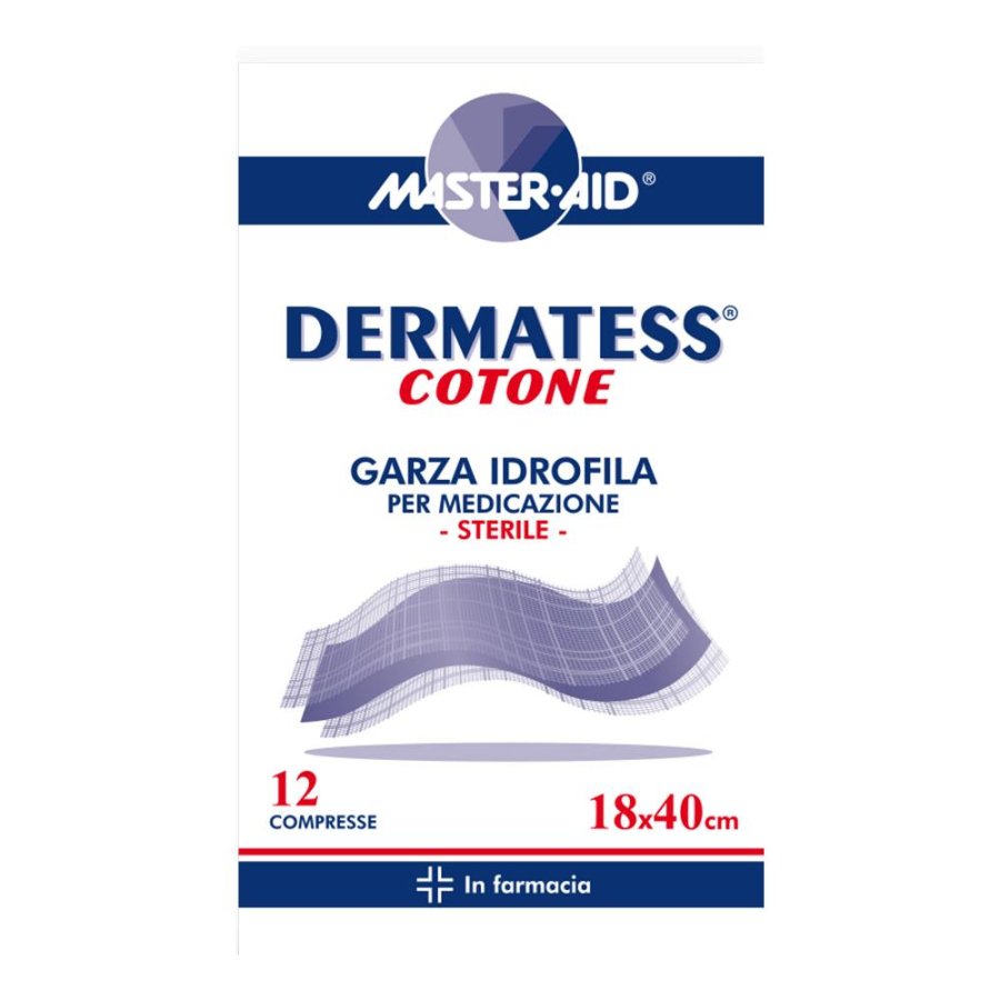 Master-Aid Dermatess - Compresse di Garza Sterile 18x40cm 12 veli Master-Aid Dermatess - Compresse di Garza Sterile 18x40cm 12 veli