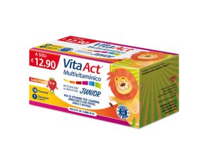 Linea Act Vita Act Multivitaminico Junior Integratore Bambini dai 3 Anni Gusto Fragola 10 Flaconcini