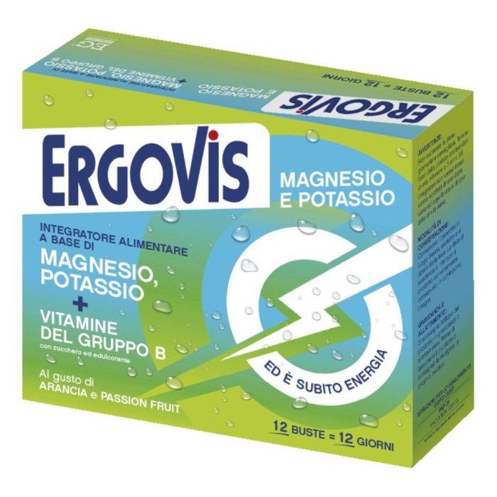 EG Ergovis - Magnesio Potassio e Vitamine B Integratore con Zucchero 12 Bustine EG Ergovis - Magnesio Potassio e Vitamine B Integratore con Zucchero 12 Bustine