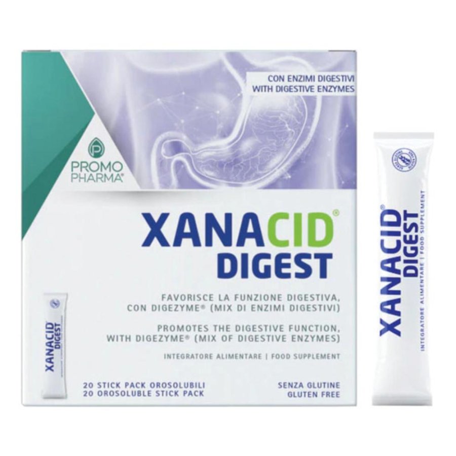 Xanacid Digest 20 stick pack - dispositivo medico per digestione e acidita di stomaco Xanacid Digest 20 stick pack - dispositivo medico per digestione e acidita di stomaco