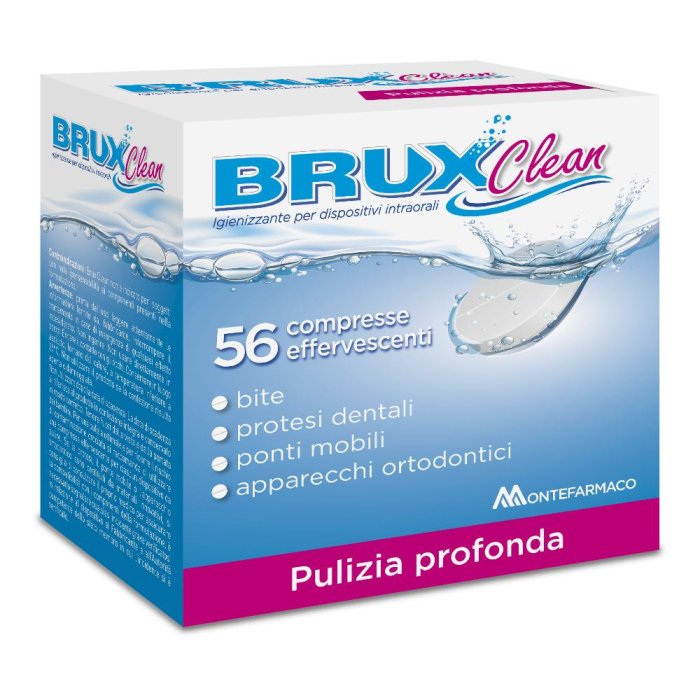 Brux clean igienizzante per dispositivi intraorali 56 compresse effervescenti Brux clean igienizzante per dispositivi intraorali 56 compresse effervescenti