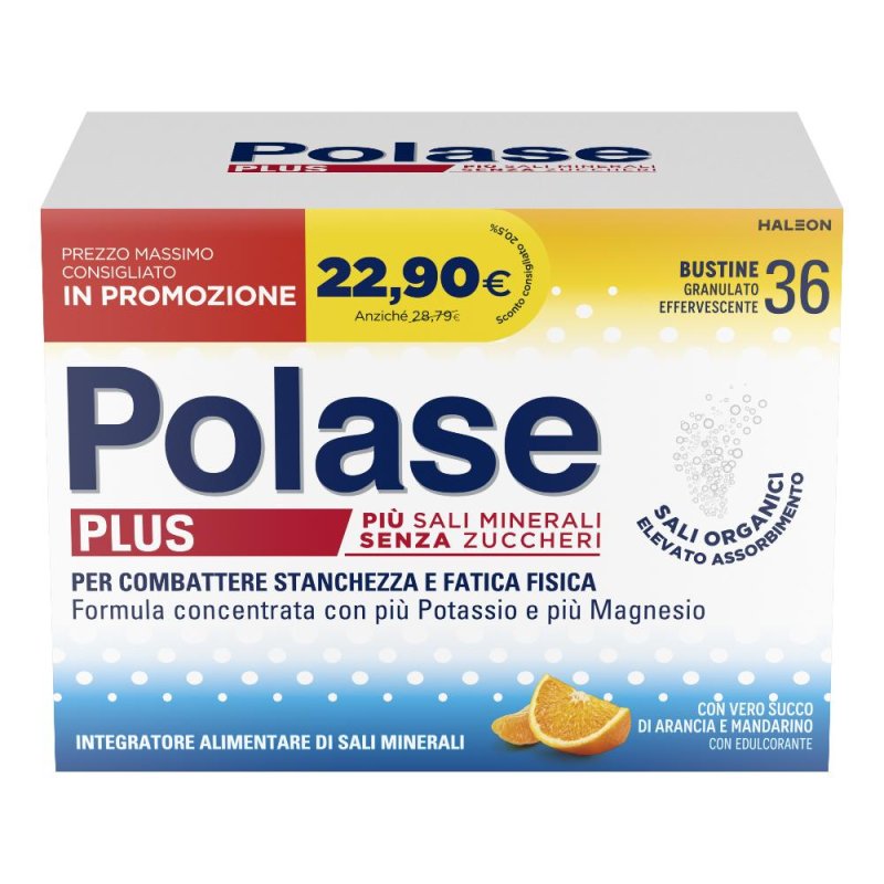 Polase plus integratore sali minerali senza zuccheri 36 bustine Polase plus integratore sali minerali senza zuccheri 36 bustine