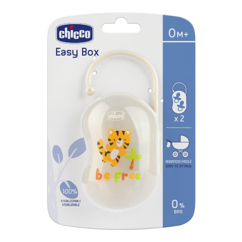 Chicco Portasucchietto Doppio Grigio – Contenitore Igienico per Succhietti Neonato da Passeggio Chicco Portasucchietto Doppio Grigio – Contenitore Igienico per Succhietti Neonato da Passeggio