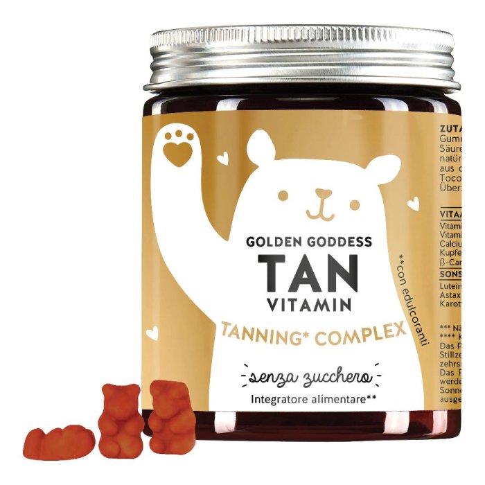 Bears With Benefits Golden Goddess Tan Vitamin Integratore per l'Abbronzatura 45 caramelle gommose Bears With Benefits Golden Goddess Tan Vitamin Integratore per l'Abbronzatura 45 caramelle gommose