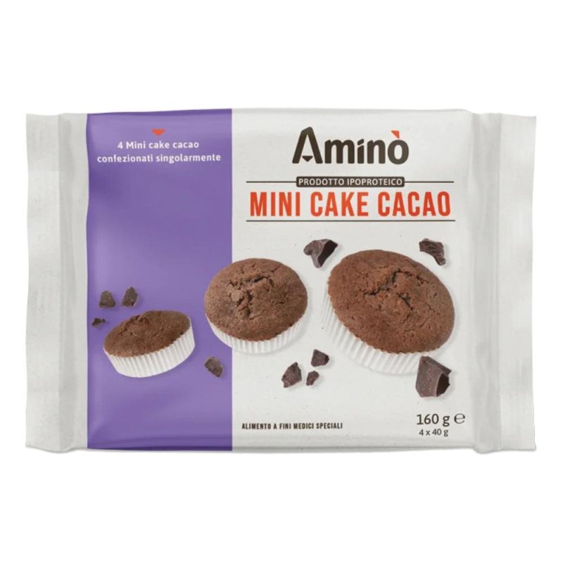 Aminò Mini Cake Cacao: Dolciario da Forno al Cacao Farcito all'Albicocca 160g Aminò Mini Cake Cacao: Dolciario da Forno al Cacao Farcito all'Albicocca 160g