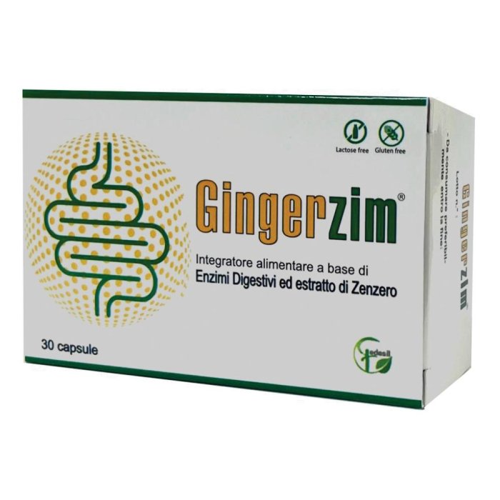 Gingerzim 30 capsule - integratore con zenzero ed enzimi digestivi