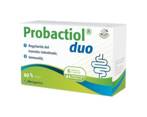 Probactiol Duo - Integratore Probiotico con Saccharomyces boulardii, Mora e Vitamina D 60 capsule
