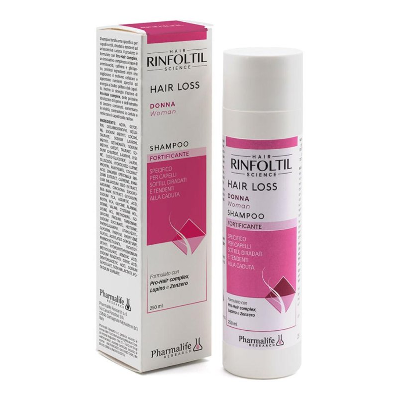 Pharmalife Research Rinfoltil Hair Loss Donna Shampoo per Capelli Sottili 250 ml Pharmalife Research Rinfoltil Hair Loss Donna Shampoo per Capelli Sottili 250 ml